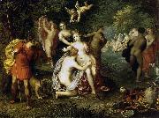 Hendrick van balen Diana Turns Actaeon into a Stag oil painting artist